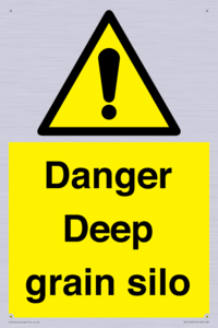 Danger Deep grain silo